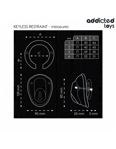 ADDICTED TOYS LOCKED - KEYLESS RESTRAINT JAULA PARA PENE 11,5 CM