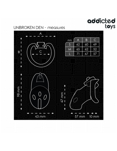 ADDICTED TOYS LOCKED - UNBROKEN DEN JAULA PARA PENE 9,8 CM