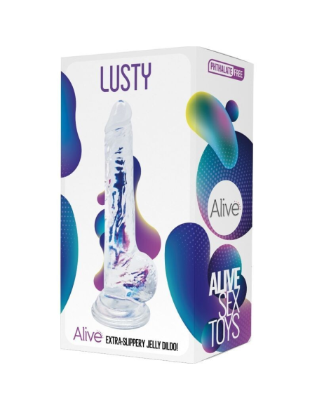 ALIVE - LUSTY Pene Realístico Transparente 18 cm | SEXPLACE.MX