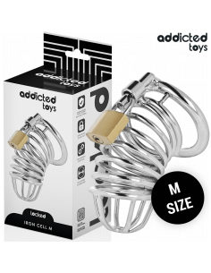 ADDICTED TOYS LOCKED - IRON CELL JAULA PARA PENE DE METAL TALLA M