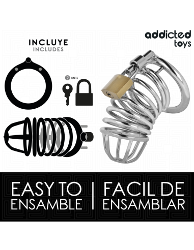 ADDICTED TOYS LOCKED - IRON CELL JAULA PARA PENE DE METAL TALLA M