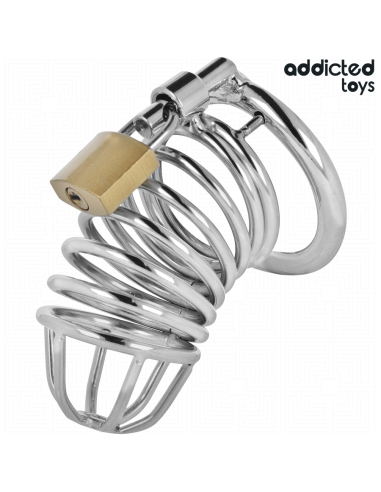 ADDICTED TOYS LOCKED - IRON CELL JAULA PARA PENE DE METAL 4 CM TALLA S