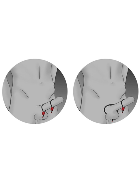 ELECTRASTIM - PRESTIGE ELECTRA LOOPS ANILLOS DE PENE AJUSTABLES ROJO