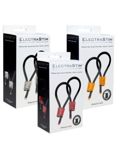 ELECTRASTIM - PRESTIGE ELECTRA LOOPS ANILLOS DE PENE AJUSTABLES ROJO