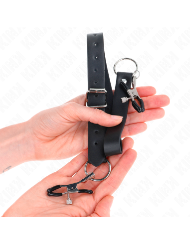 KINK - PINZAS PARA CLÍTORIS 4 ENGANCHES AJUSTABLE 34-48 CM
