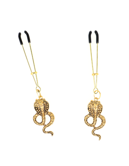 KINK - PINZAS PARA PEZONES CON COLGANTE DE COBRA 6 CM