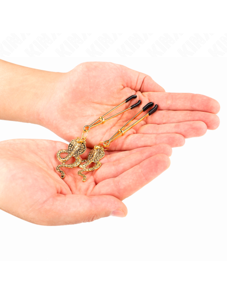 KINK - PINZAS PARA PEZONES CON COLGANTE DE COBRA 6 CM