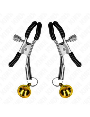 KINK - PINZAS PARA PEZONES CON CAMPANILLA DORADA 6 CM