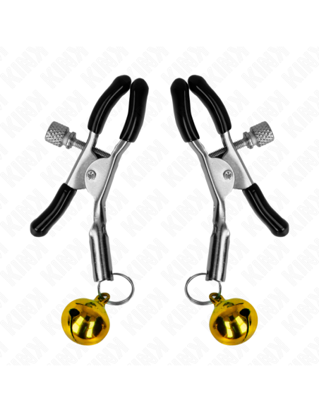 KINK - PINZAS PARA PEZONES CON CAMPANILLA DORADA 6 CM