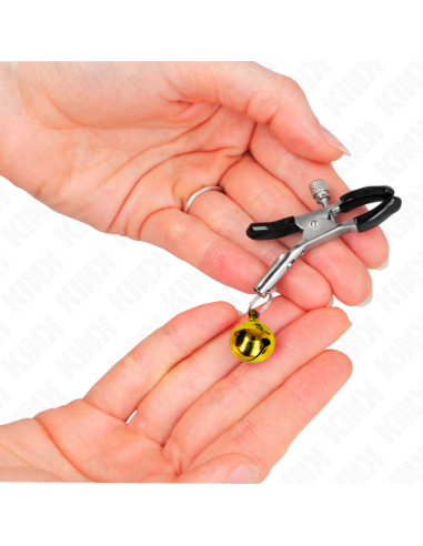 KINK - PINZAS PARA PEZONES CON CAMPANILLA DORADA 6 CM