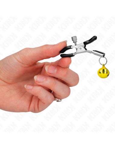 KINK - PINZAS PARA PEZONES CON CAMPANILLA DORADA 6 CM