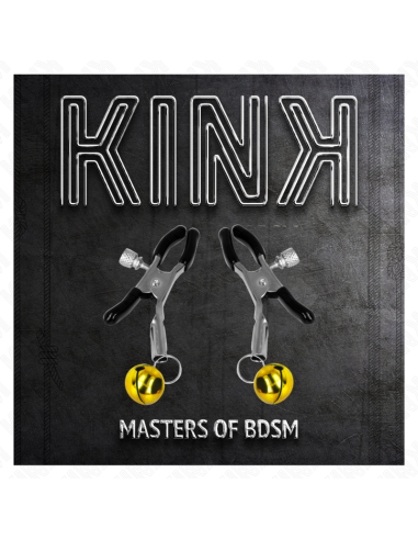 KINK - PINZAS PARA PEZONES CON CAMPANILLA DORADA 6 CM