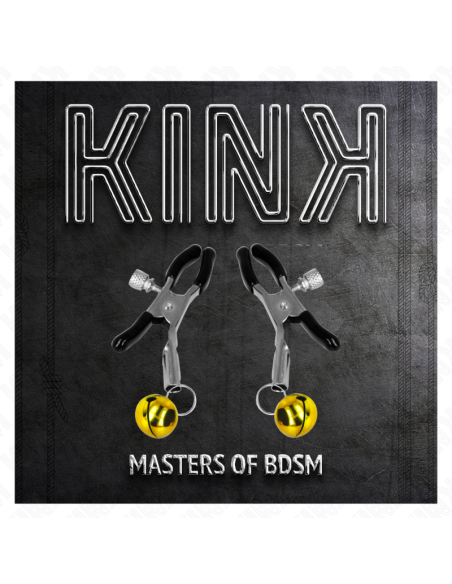KINK - PINZAS PARA PEZONES CON CAMPANILLA DORADA 6 CM