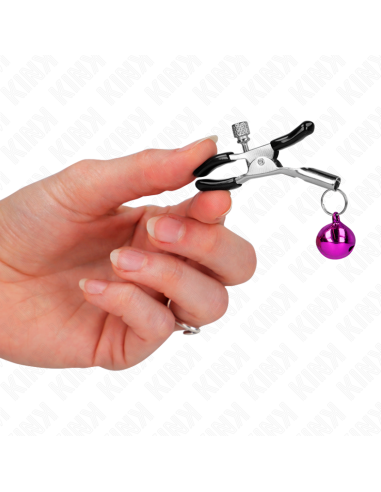 KINK - PINZAS PARA PEZONES CON CAMPANILLA VIOLETA 6 CM