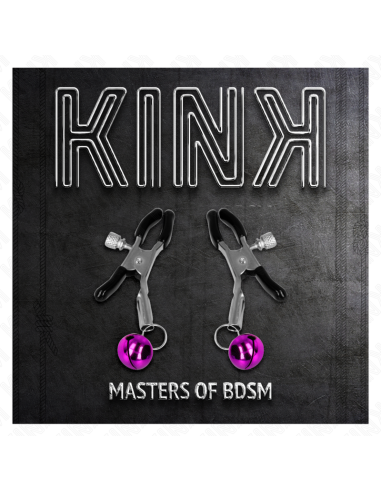 KINK - PINZAS PARA PEZONES CON CAMPANILLA VIOLETA 6 CM