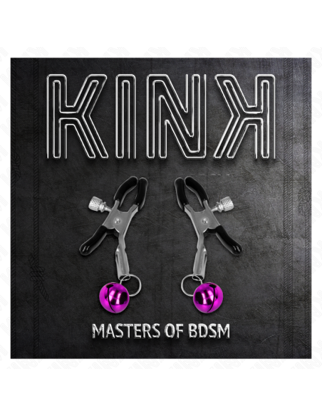 KINK - PINZAS PARA PEZONES CON CAMPANILLA VIOLETA 6 CM