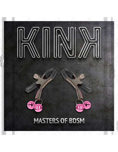 KINK - PINZAS PARA PEZONES CON DOBLE CAMPANILLA ROSA 6 CM