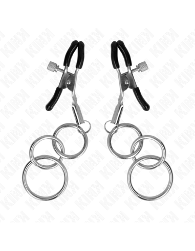 KINK - PINZAS PARA PEZONES CON 3 AROS 6 CM
