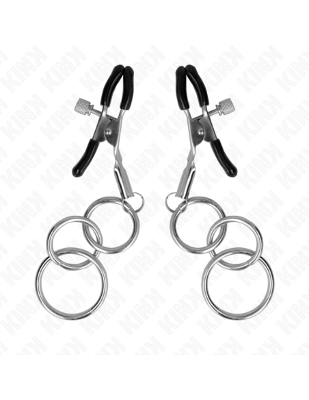 KINK - PINZAS PARA PEZONES CON 3 AROS 6 CM