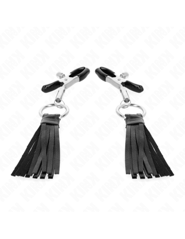 KINK - PINZAS PARA PEZONES CON BORLAS DE POLIPIEL 6 CM