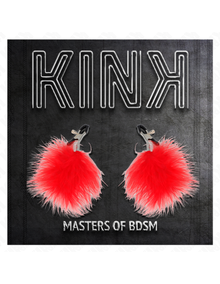KINK - PINZAS PARA PEZONES CON PLUMA ROJO 7 CM