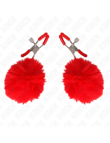 KINK - PINZAS PARA PEZONES CON POMPÓN ROJO 6 CM