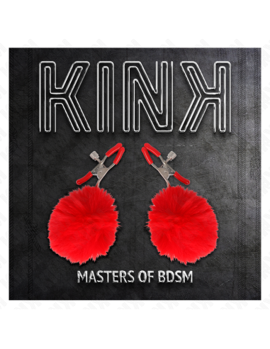 KINK - PINZAS PARA PEZONES CON POMPÓN ROJO 6 CM