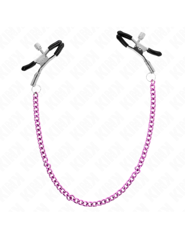 KINK - PINZAS PARA PEZONES CON CADENA VIOLETA 30 CM