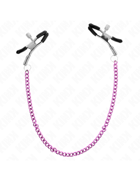 KINK - PINZAS PARA PEZONES CON CADENA VIOLETA 30 CM