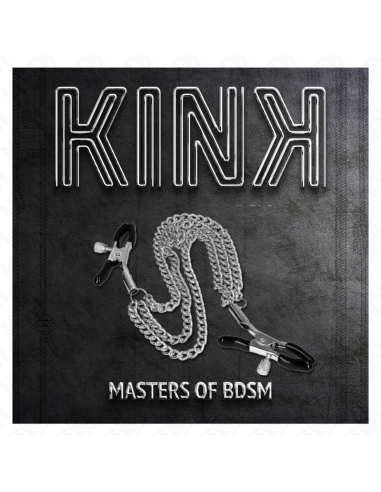 KINK - PINZAS PARA PEZONES CON TRIPLE CADENA PLATEADO 20-23-28 CM