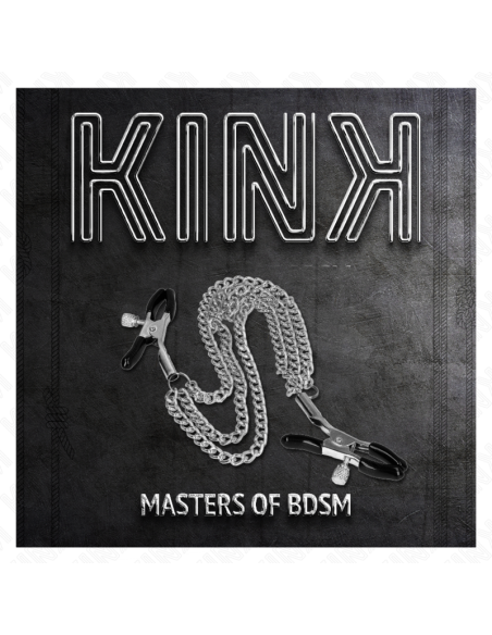 KINK - PINZAS PARA PEZONES CON TRIPLE CADENA PLATEADO 20-23-28 CM