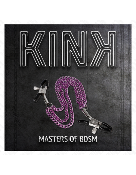 KINK - PINZAS PARA PEZONES CON TRIPLE CADENA VIOLETA 20-23-28 CM