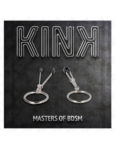 KINK - PINZAS PARA PEZONES FINA CON ARO PLATEADO 7 CM