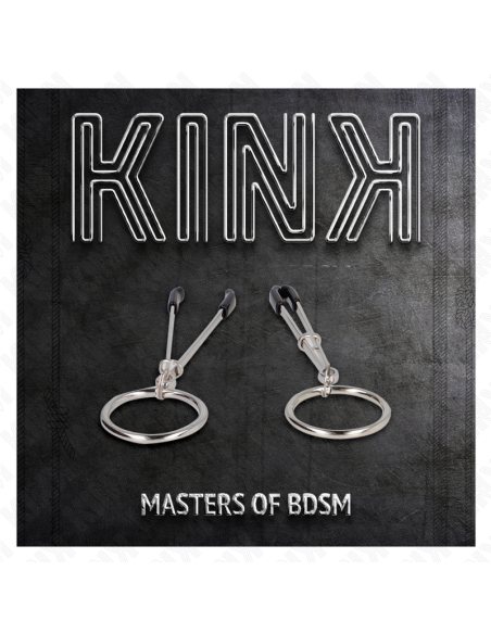 KINK - PINZAS PARA PEZONES FINA CON ARO PLATEADO 7 CM