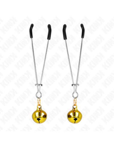 KINK - PINZAS PARA PEZONES FINA CON CASCABEL DORADO 7 CM