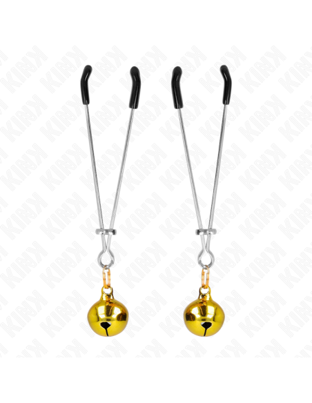 KINK - PINZAS PARA PEZONES FINA CON CASCABEL DORADO 7 CM