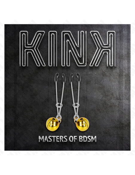 KINK - PINZAS PARA PEZONES FINA CON CASCABEL DORADO 7 CM
