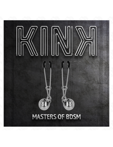 KINK - PINZAS PARA PEZONES FINA CON CASCABEL PLATEADO 7 CM