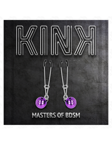 KINK - PINZAS PARA PEZONES FINA CON CASCABEL VIOLETA 7 CM