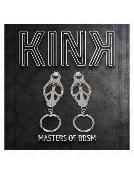 KINK - PINZAS PARA PEZONES ESTILO JAPONÉS CON AROS PLATEADO