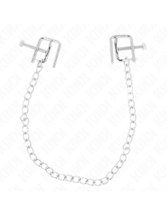 KINK - PINZAS PARA PEZONES COMPRESORA TORNILLO DE BANCO CON CADENA 30 CM