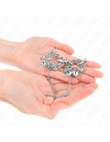 KINK - PINZAS PARA PEZONES FLOR METÁLICA CON CADENA