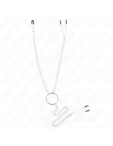 KINK - PINZAS PARA PEZONES Y CLÍTORIS CON CADENA 30 CM MODELO 1