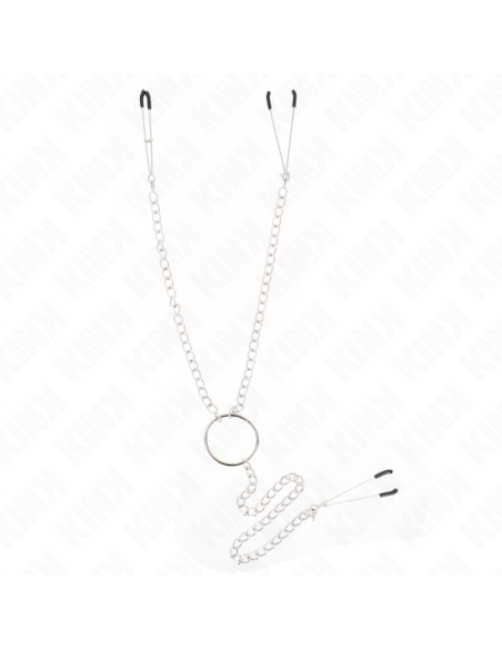 KINK - PINZAS PARA PEZONES Y CLÍTORIS CON CADENA 30 CM MODELO 1