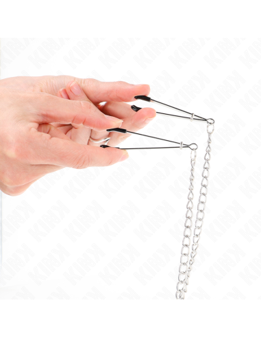 KINK - PINZAS PARA PEZONES Y CLÍTORIS CON CADENA 30 CM MODELO 1