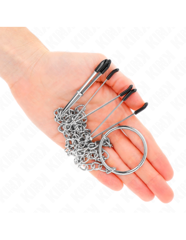 KINK - PINZAS PARA PEZONES Y CLÍTORIS CON CADENA 30 CM MODELO 1