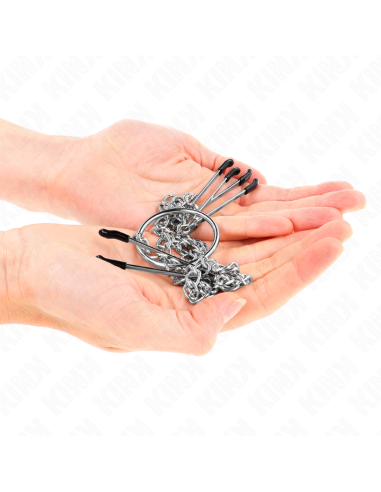 KINK - PINZAS PARA PEZONES Y CLÍTORIS CON CADENA 30 CM MODELO 1
