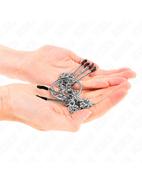 KINK - PINZAS PARA PEZONES Y CLÍTORIS CON CADENA 30 CM MODELO 1