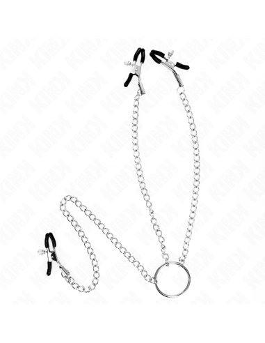 KINK - PINZAS PARA PEZONES Y CLÍTORIS CON CADENA 30 CM MODELO 2