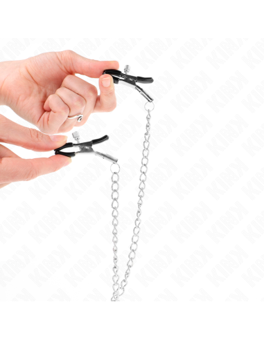 KINK - PINZAS PARA PEZONES Y CLÍTORIS CON CADENA 30 CM MODELO 2